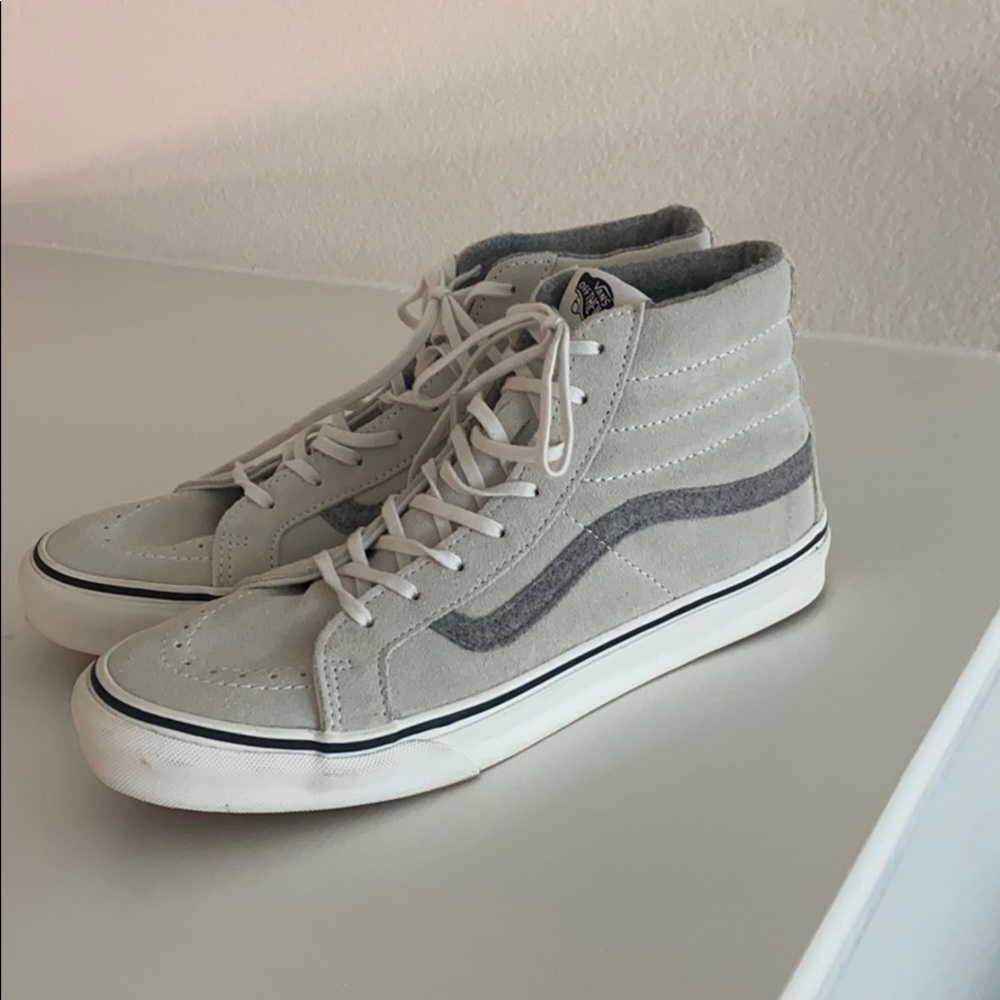 Vans Sk8-Hi Beige and Grey Shoes